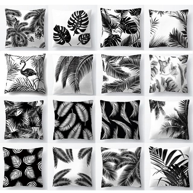 black-palm-leaf-pillow-cushion-cover
